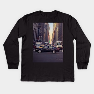 Traffic Jam, New York New York, Manhattan Kids Long Sleeve T-Shirt